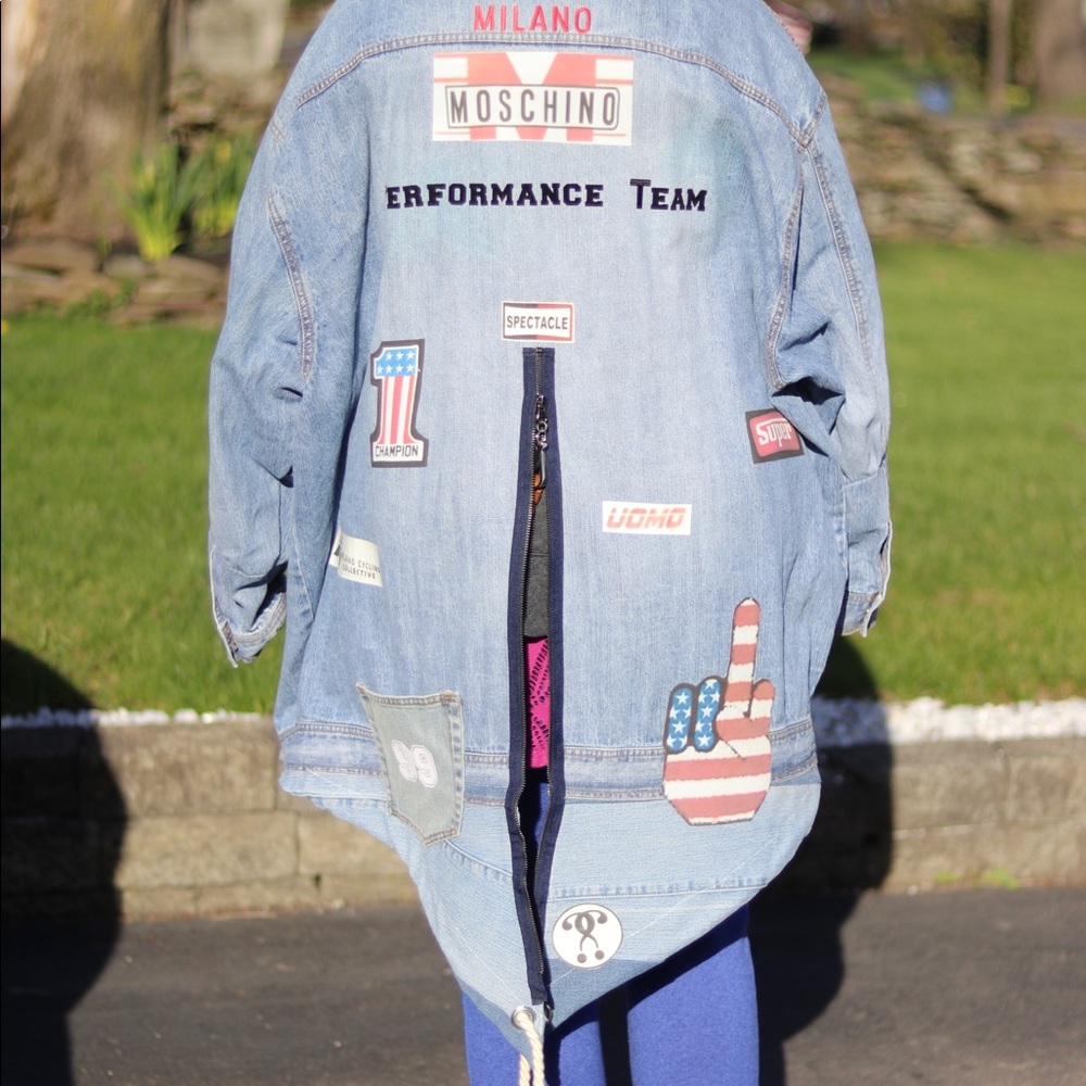 Denim Moschino-Inspired Racing Jacket - Picture 3 of 3
